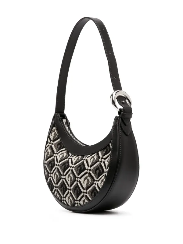 ●MARINE SERRE●ダイアモンドムーンECLIPSミニバッグ Marine Serre Elips Moon Diamant Mini Bag | Black | FARFETCH