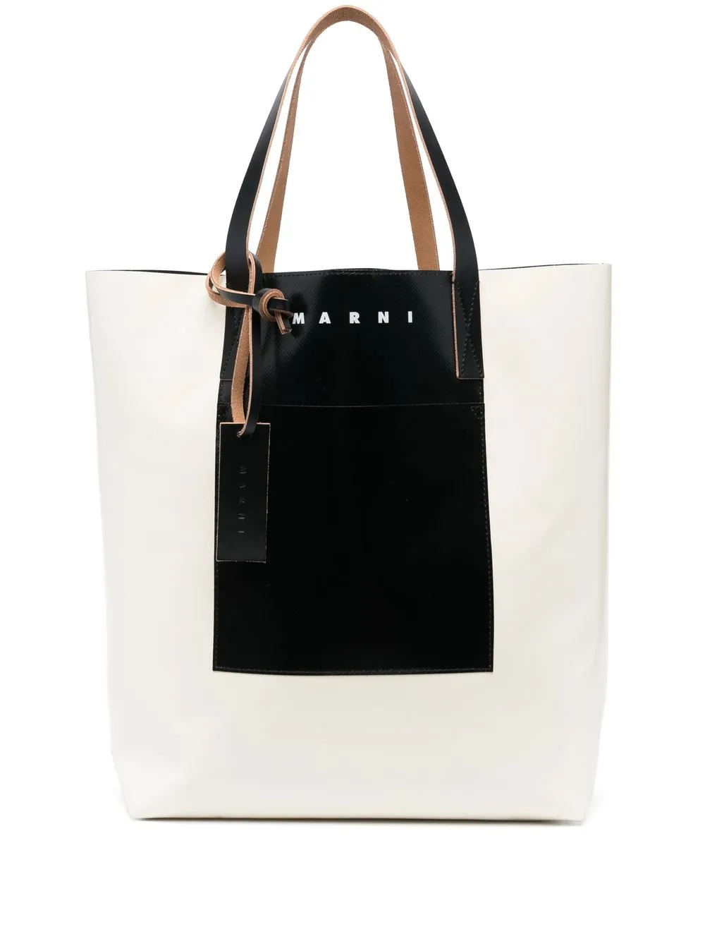 

Marni large two-tone tote bag - Black
