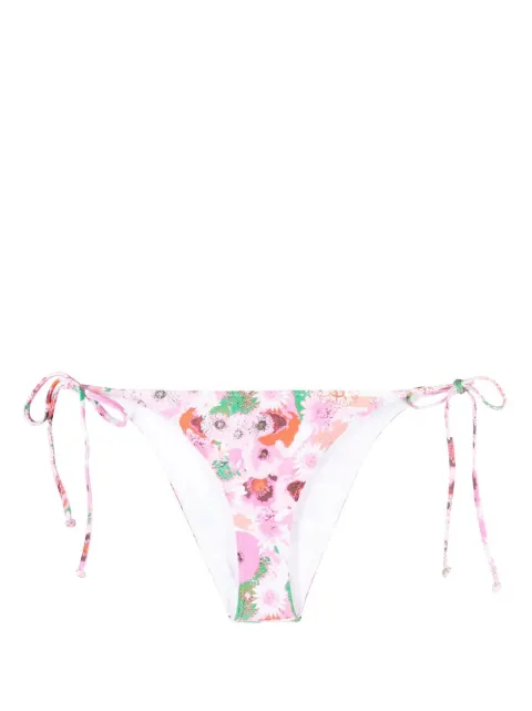 GANNI floral-print string bikini bottoms