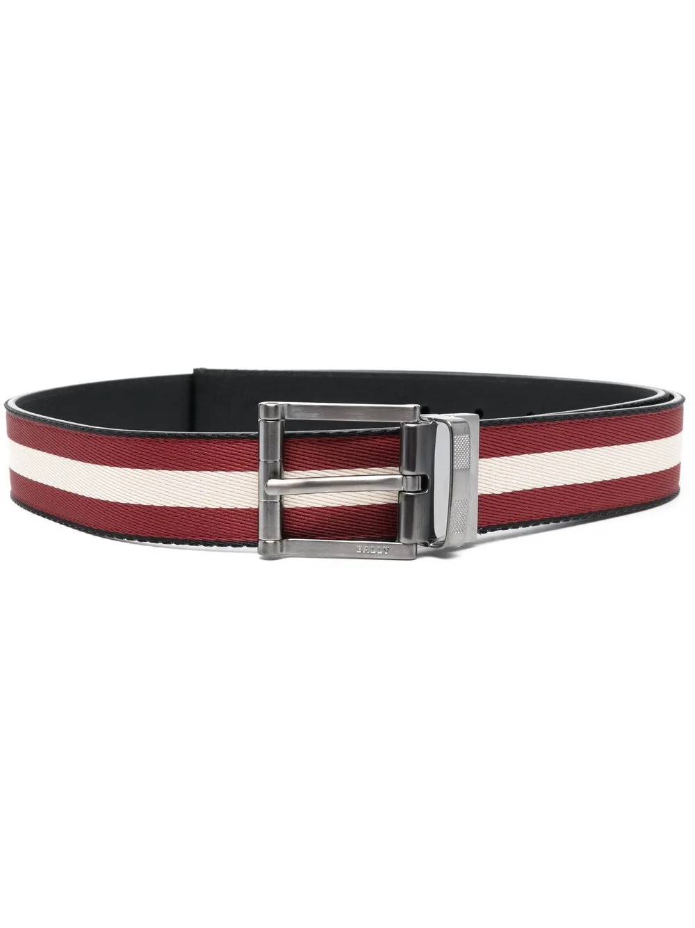 

Bally striped buckle-fastening belt - Red
