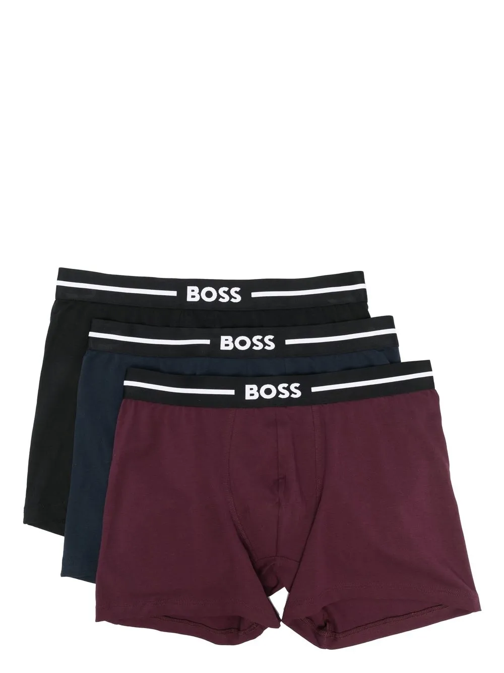 HUGO BOSS PACK-OF-THREE LOGO-DETAIL BOXER BRIEFS