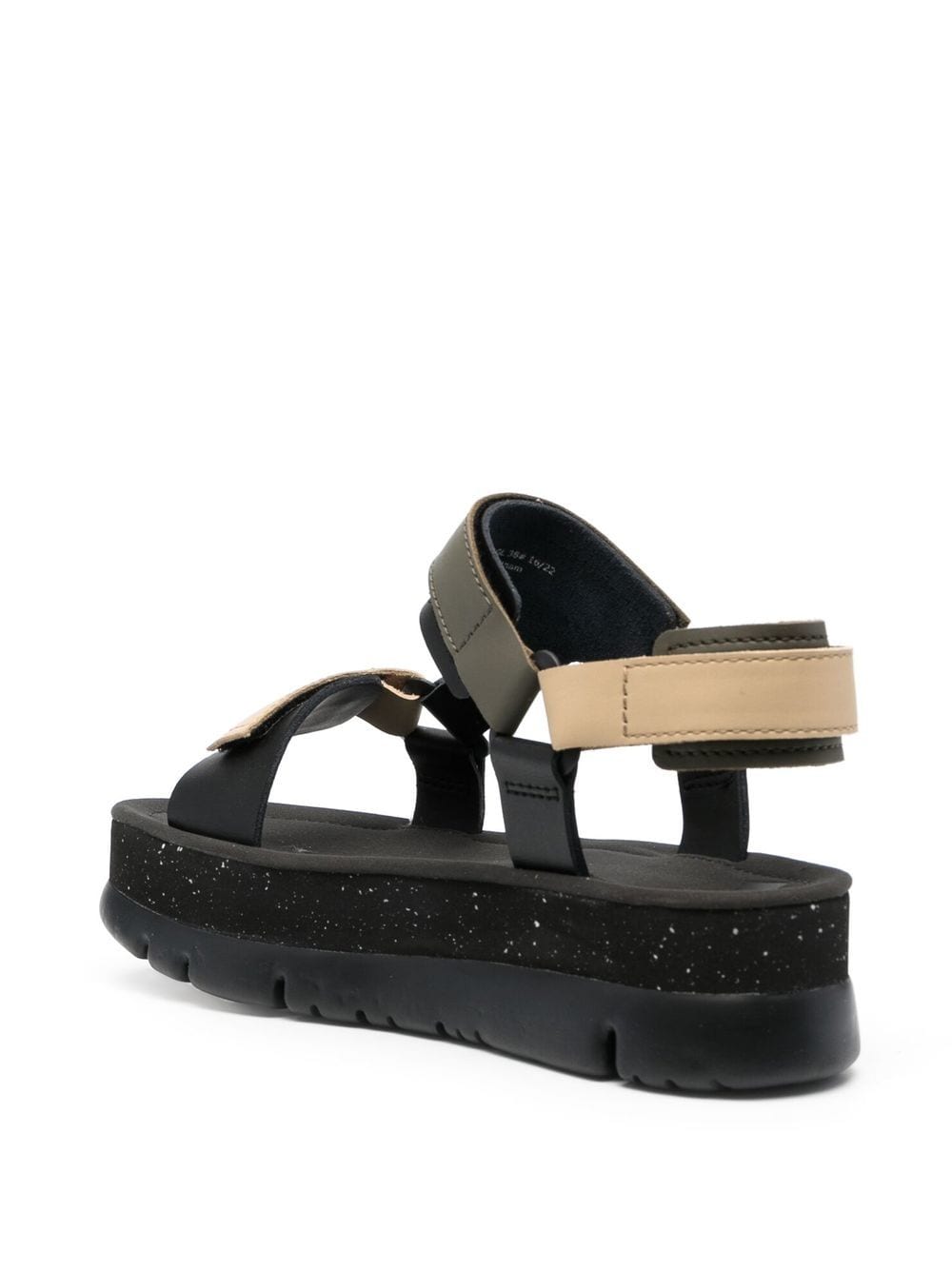 Shop Camper Oruga Platform Sandals In Black