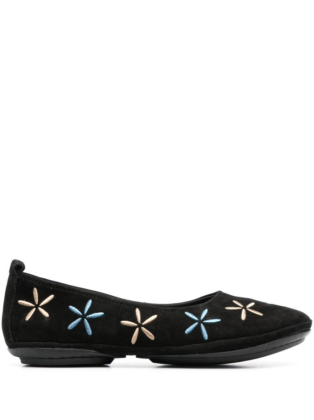 

Camper Nina floral-embroidered ballerina shoes - Black