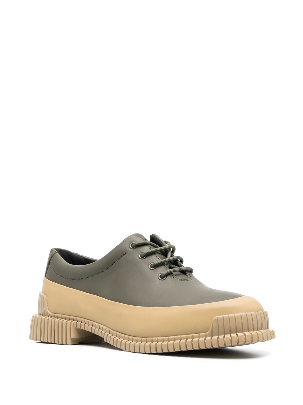 Shop Camper Pix Contrasting-sole Lace-up Shoes In Green