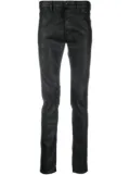 DSQUARED2 wax-coated straight-leg trousers - Black