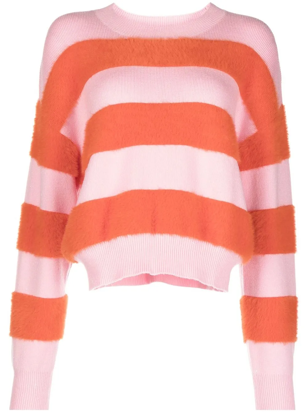 

tout a coup striped crew-neck jumper - Pink