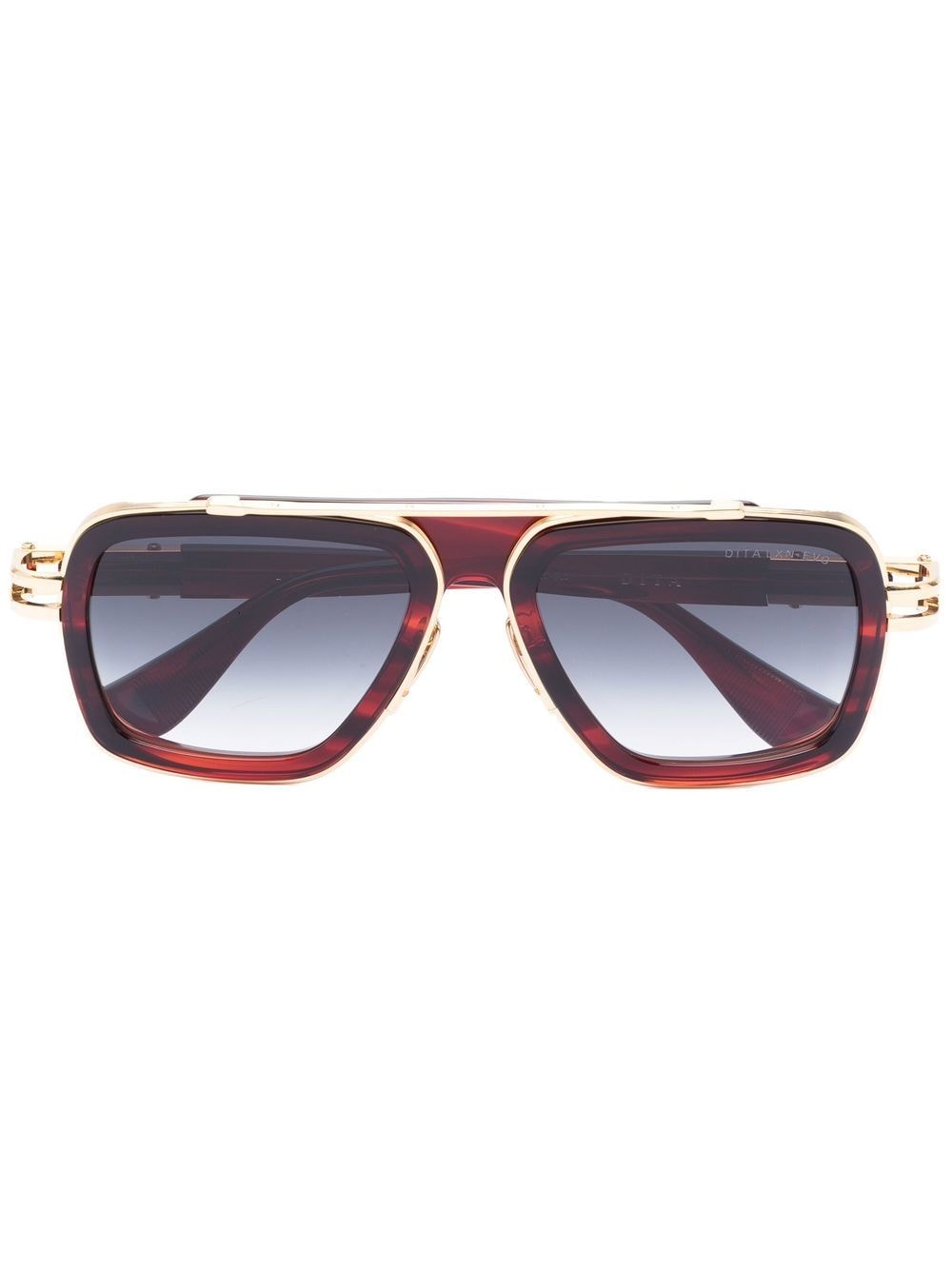 Shop Dita Eyewear Pilot-frame Sunglasses In Brown