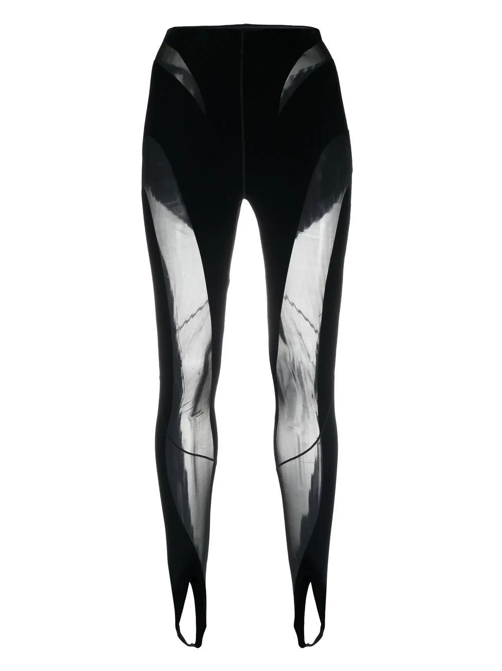 Mugler X Wolford Sheerpanel Leggings In Black ModeSens