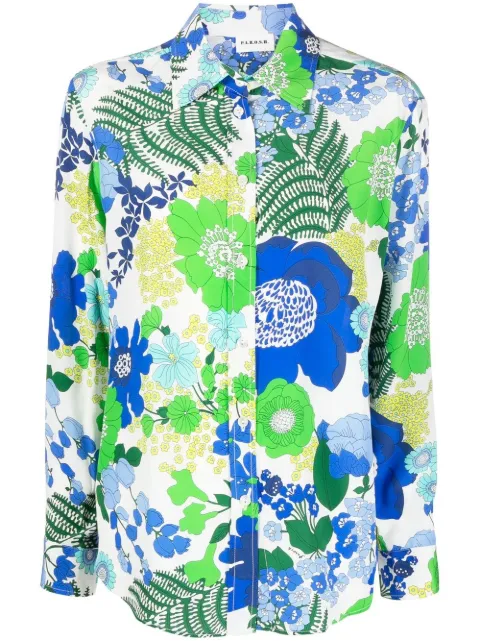 P.A.R.O.S.H. camisa de seda con estampado floral