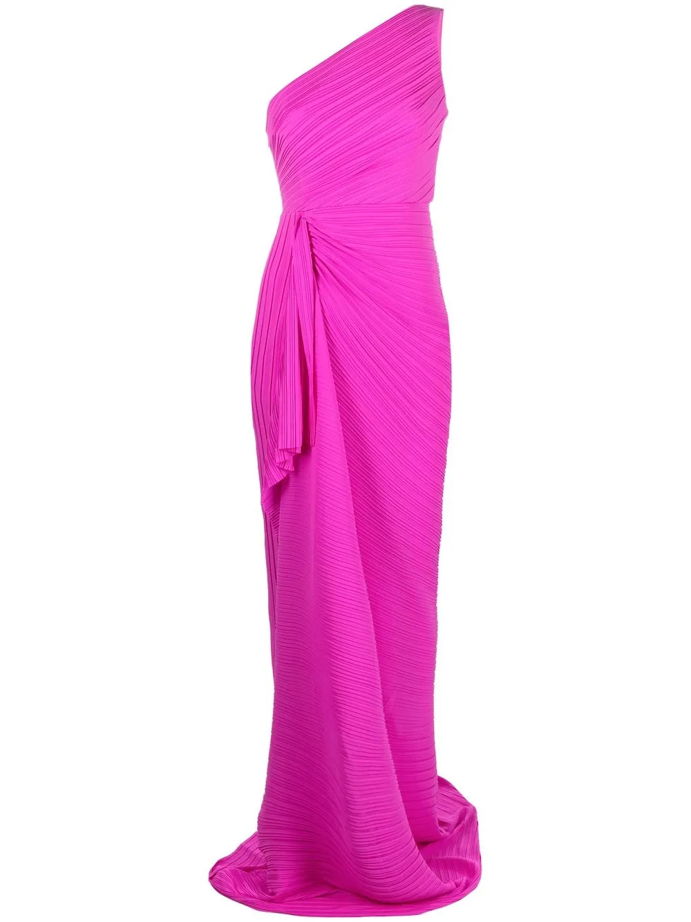 

Solace London draped one-shoulder gown - Pink