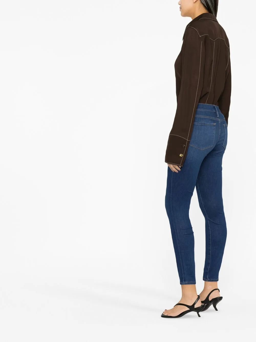 Frame Le Skinny De Jeanne Jeans In Blue