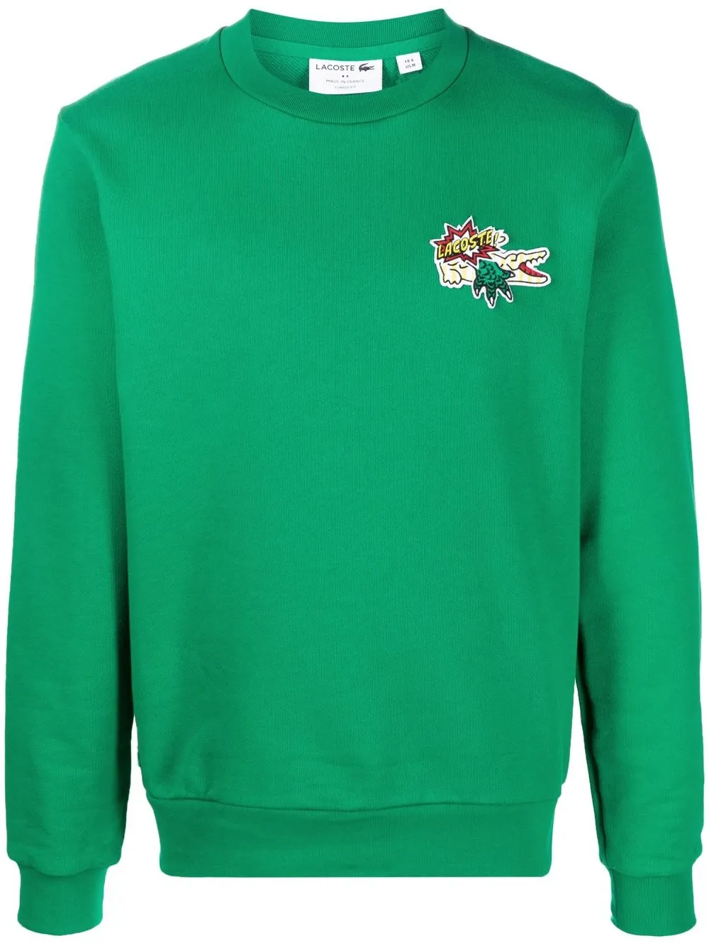 

Lacoste logo-patch crew neck jumper - Green