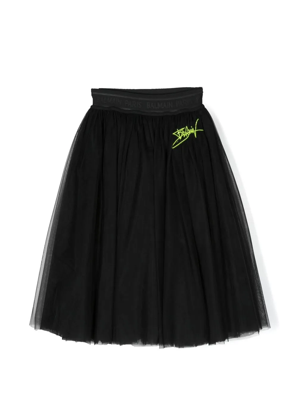 

Balmain Kids logo-waistband tutu skirt - Black