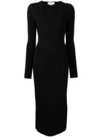 ＜Farfetch＞ Victoria Beckham Vネック ドレス - ブラック画像