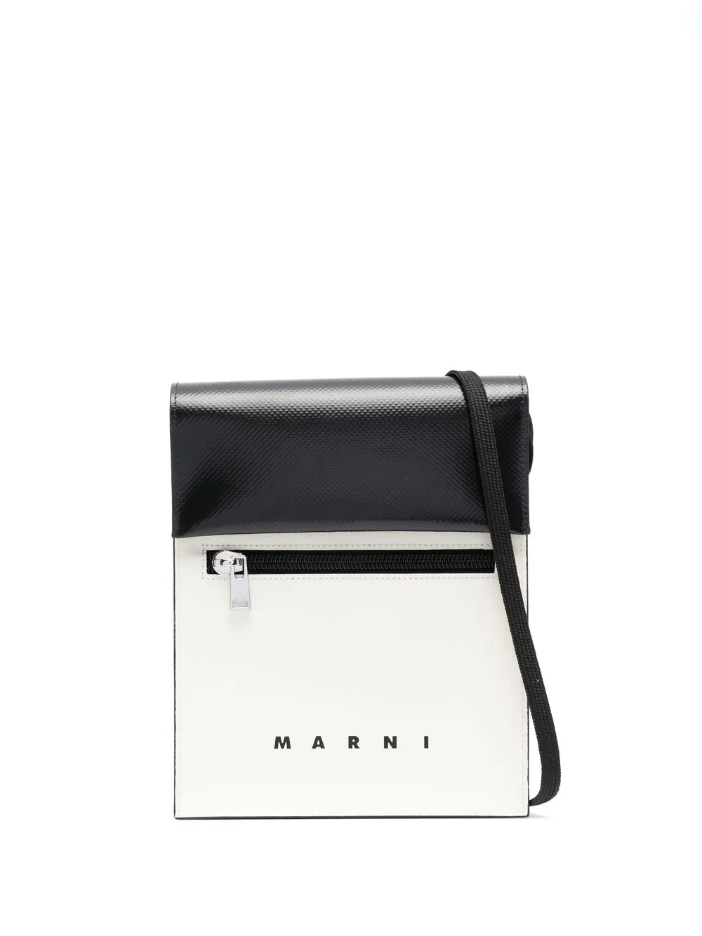 

Marni logo-print messenger bag - White