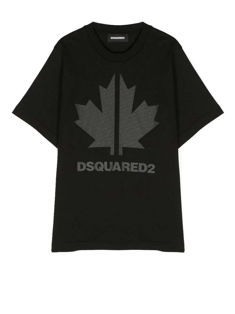 

Dsquared2 Kids maple leaf-print short-sleeved T-shirt - Black