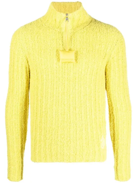 Moncler suéter tejido de canalé con cuello de tortuga