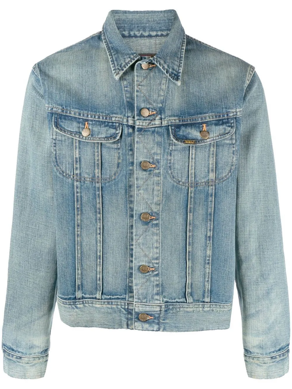 Rrl Button-down Fastening Denim Jacket In Blue