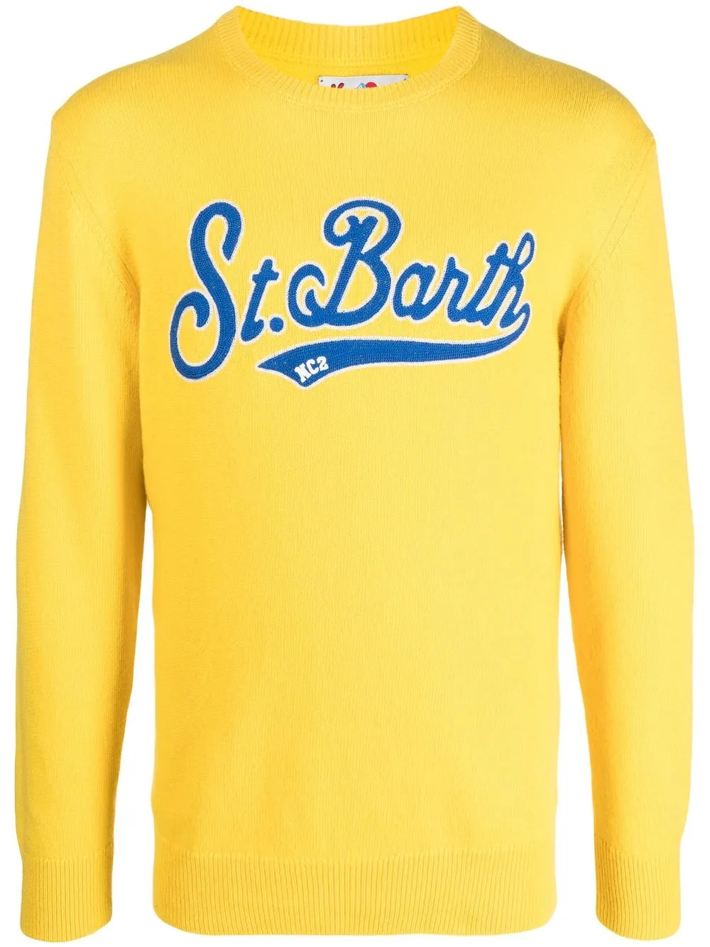 

MC2 Saint Barth logo-patch crew-neck jumper - Yellow