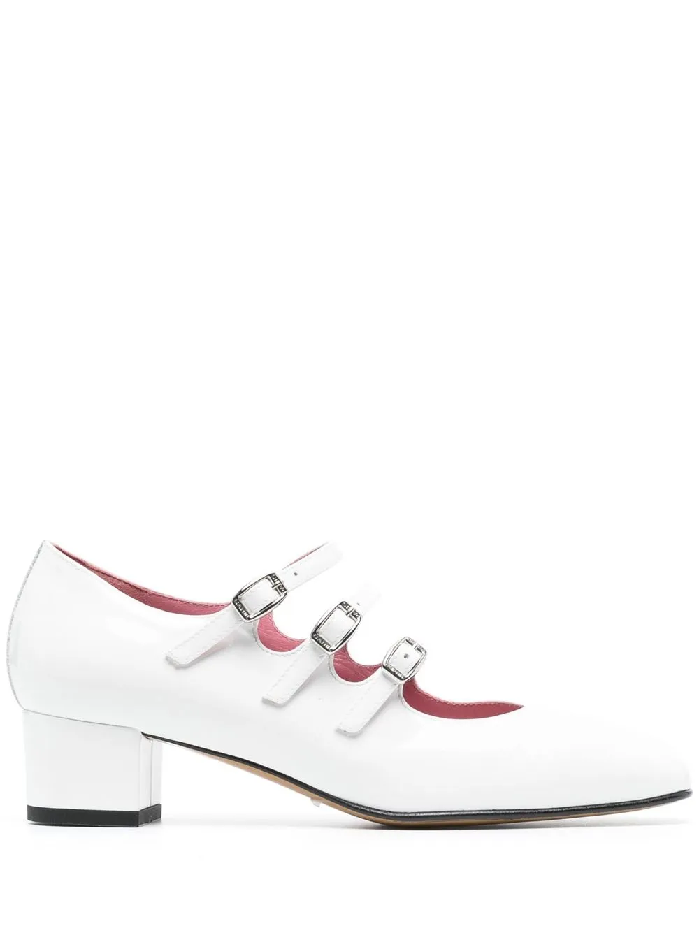 

Carel Paris triple-strap block heel pumps - White