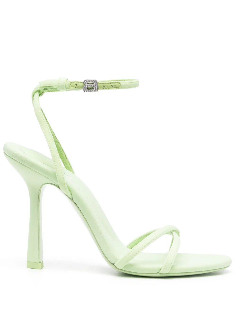 Alexander Wang Dahlia Rhinestone Logo Sandal In Green