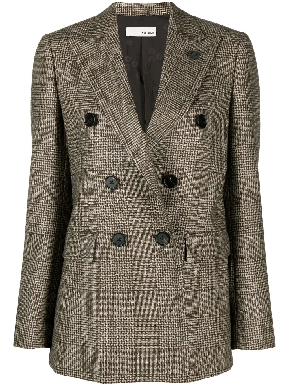 

Lardini double-breasted checked blazer - Brown