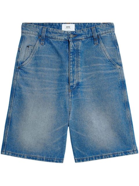 AMI Paris Alex wide-leg denim shorts