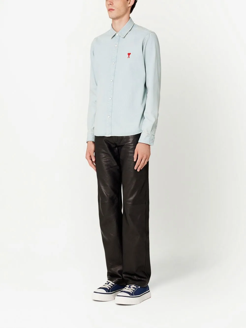 AMI Paris Denim shirt - Blauw