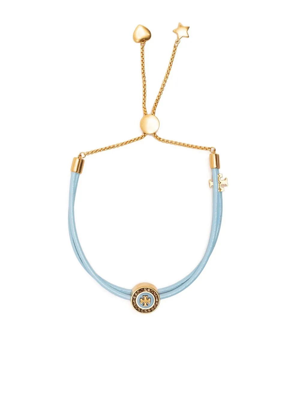 

Tory Burch logo-charm drawstring bracelet - Blue