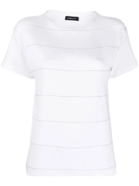 Fabiana Filippi bead-embellished short-sleeve T-shirt