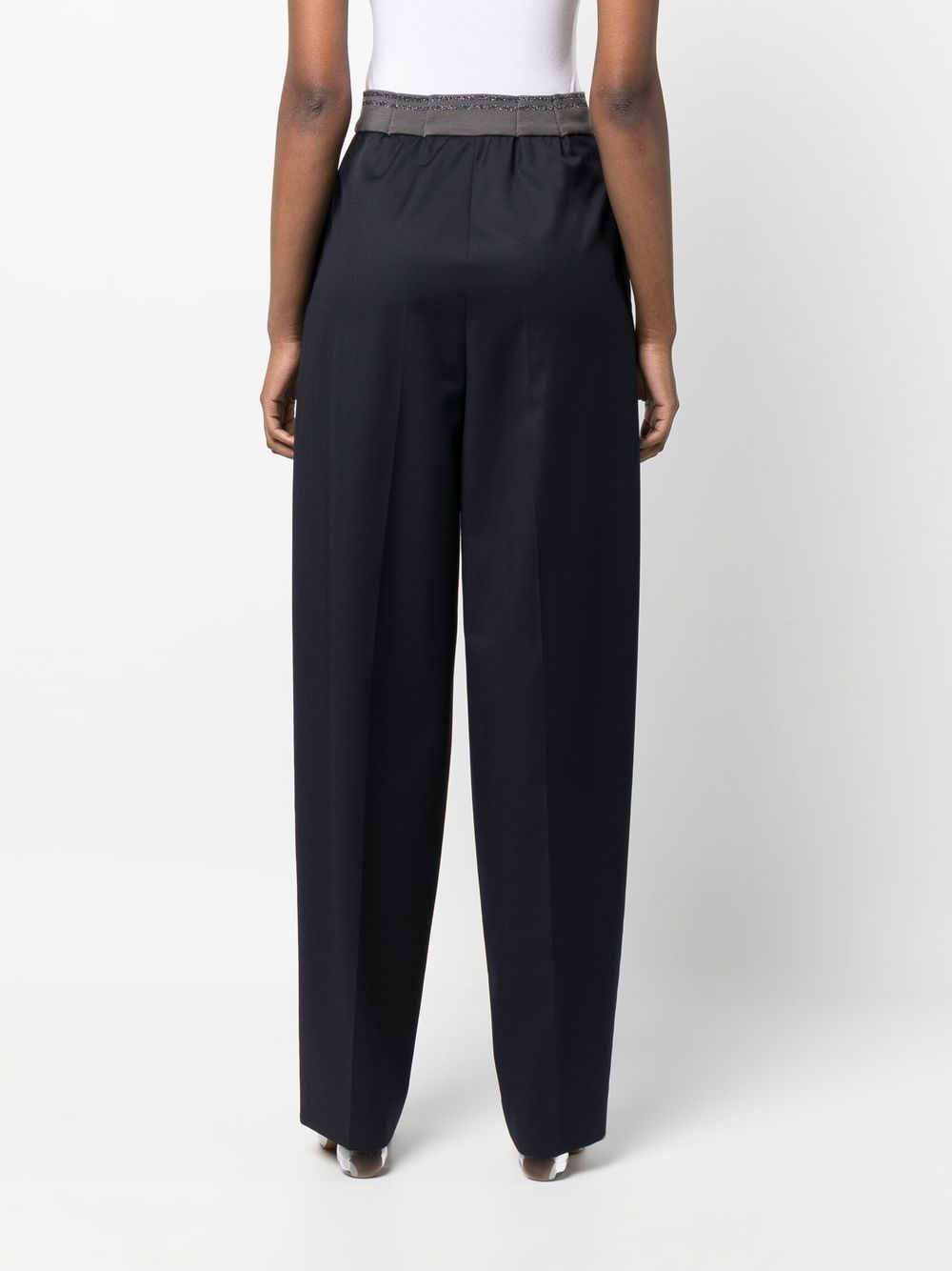 Shop Fabiana Filippi Straight-leg Cut Tailored Trousers In Blue