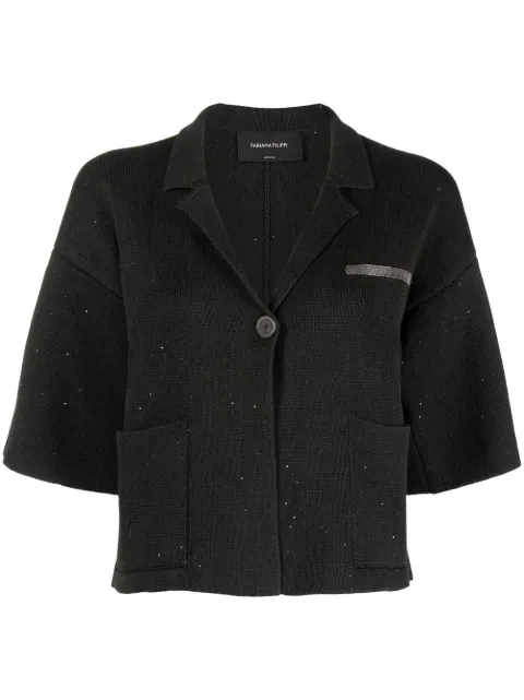 Fabiana Filippi sequin short-sleeved cardigan