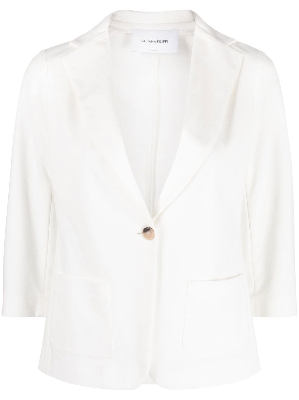 Shop Fabiana Filippi Single-breasted Blazer In White