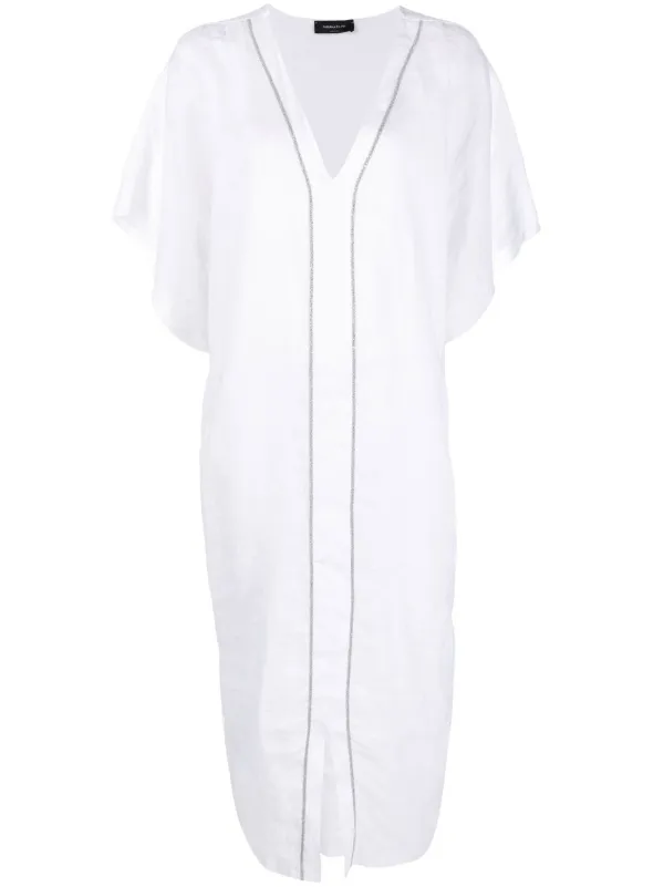 Fabiana Filippi Linen Tunic Dress | White | FARFETCH Fabiana Filippi Linen Tunic Dress | White | FARFETCH