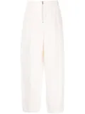 Fabiana Filippi high-waisted linen-silk blend trousers - Pink