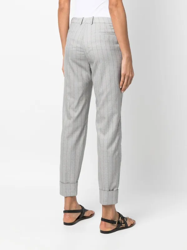 パンツ FABIANA FILIPPI 5-pocket virgin wool pinstripe trousers Fabiana Filippi Pinstriped Trousers | Grey | FARFETCH
