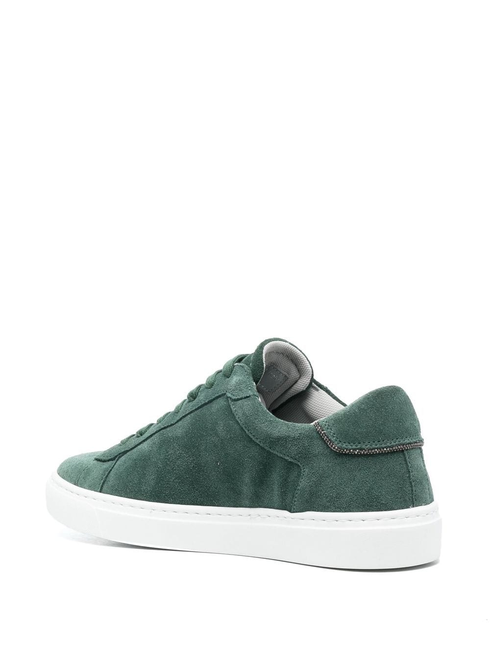 Shop Fabiana Filippi Low-top Suede Sneakers In Green