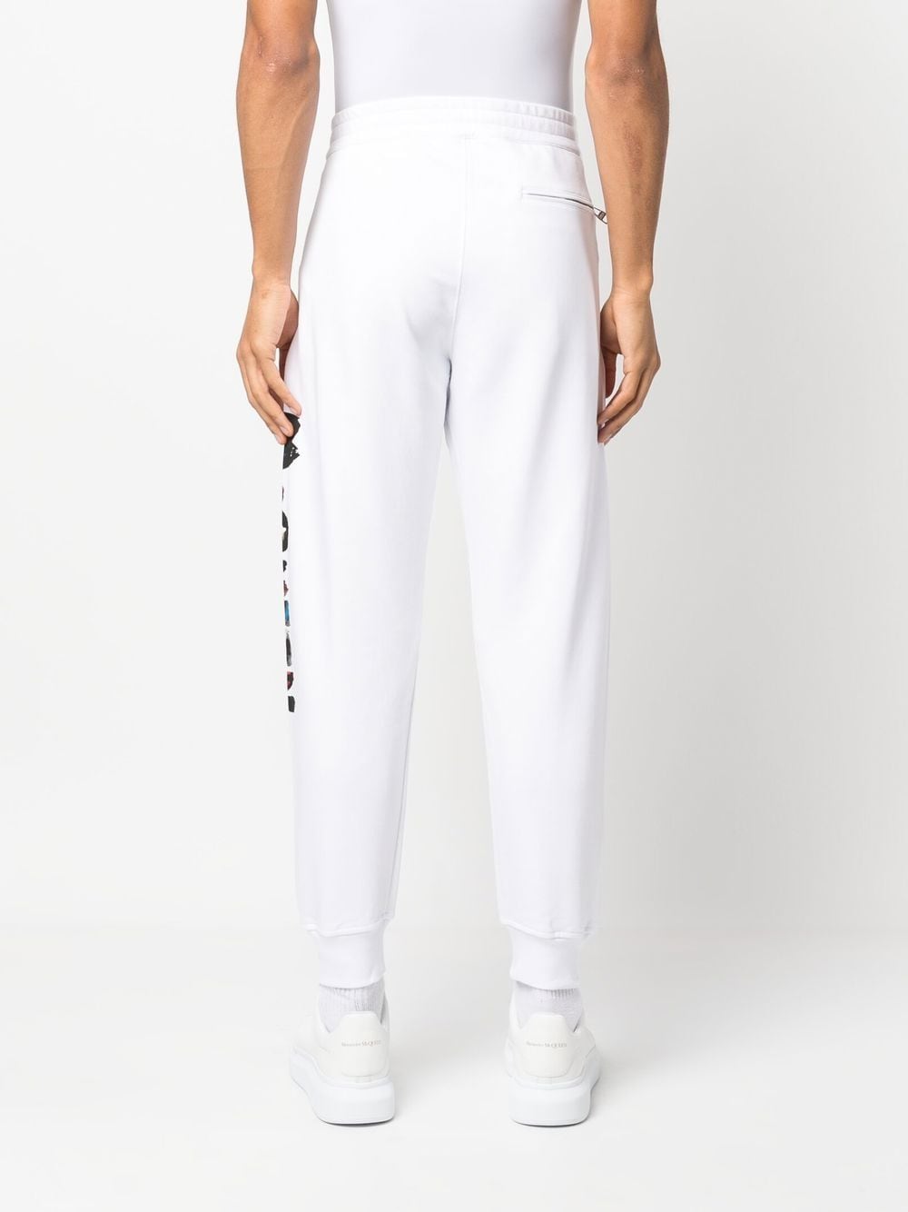 Shop Alexander Mcqueen Logo-print Track Pants In White