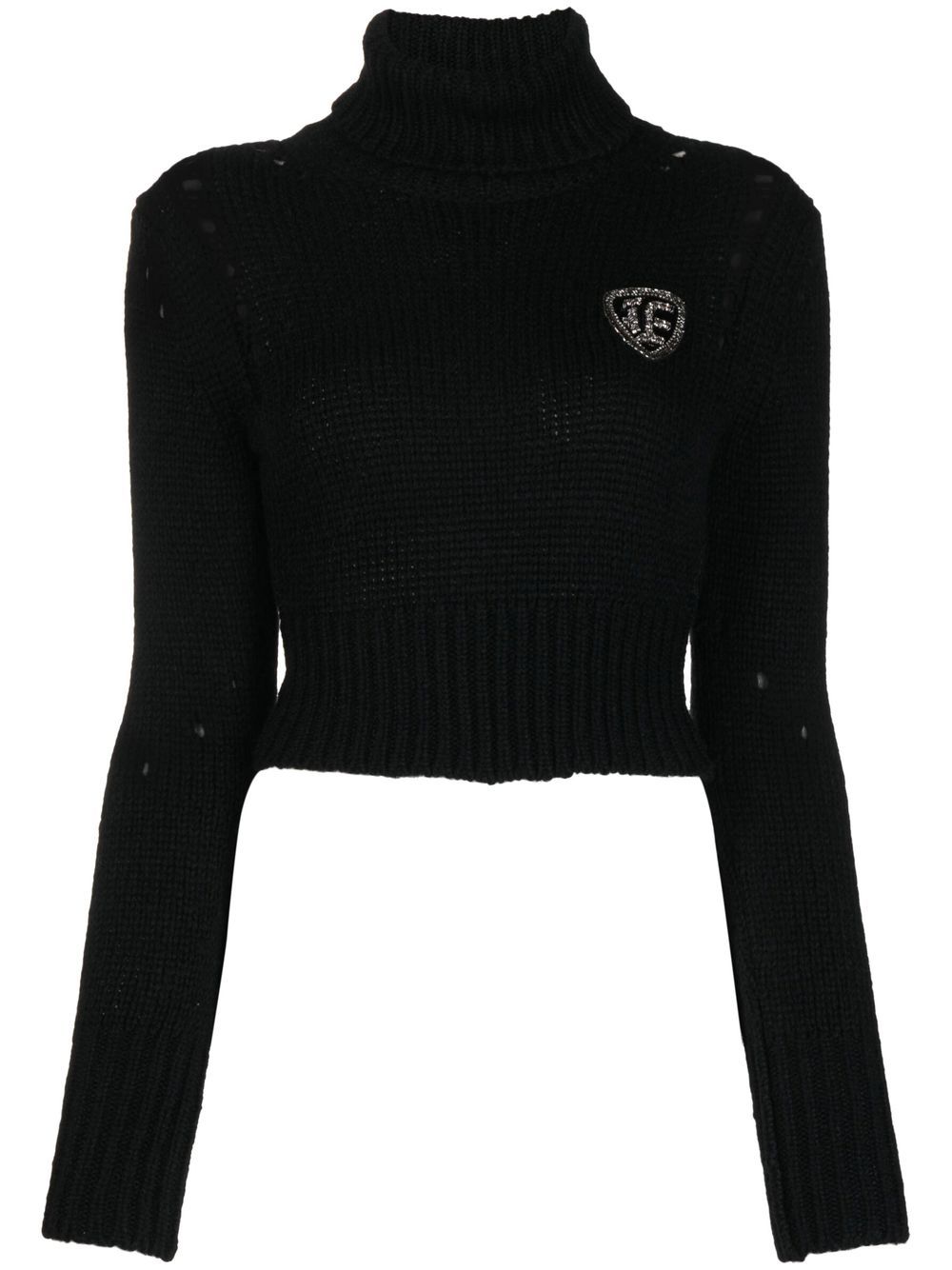 Ermanno Scervino Distressed Cropped Rollneck Sweater - Farfetch