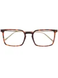 Matsuda square-frame glasses - Brown