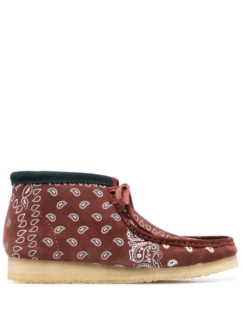 Clarks Originals paisley-print lace-up boots