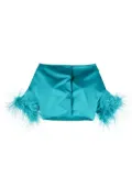 P.A.R.O.S.H. feather-trim jacket - Blue