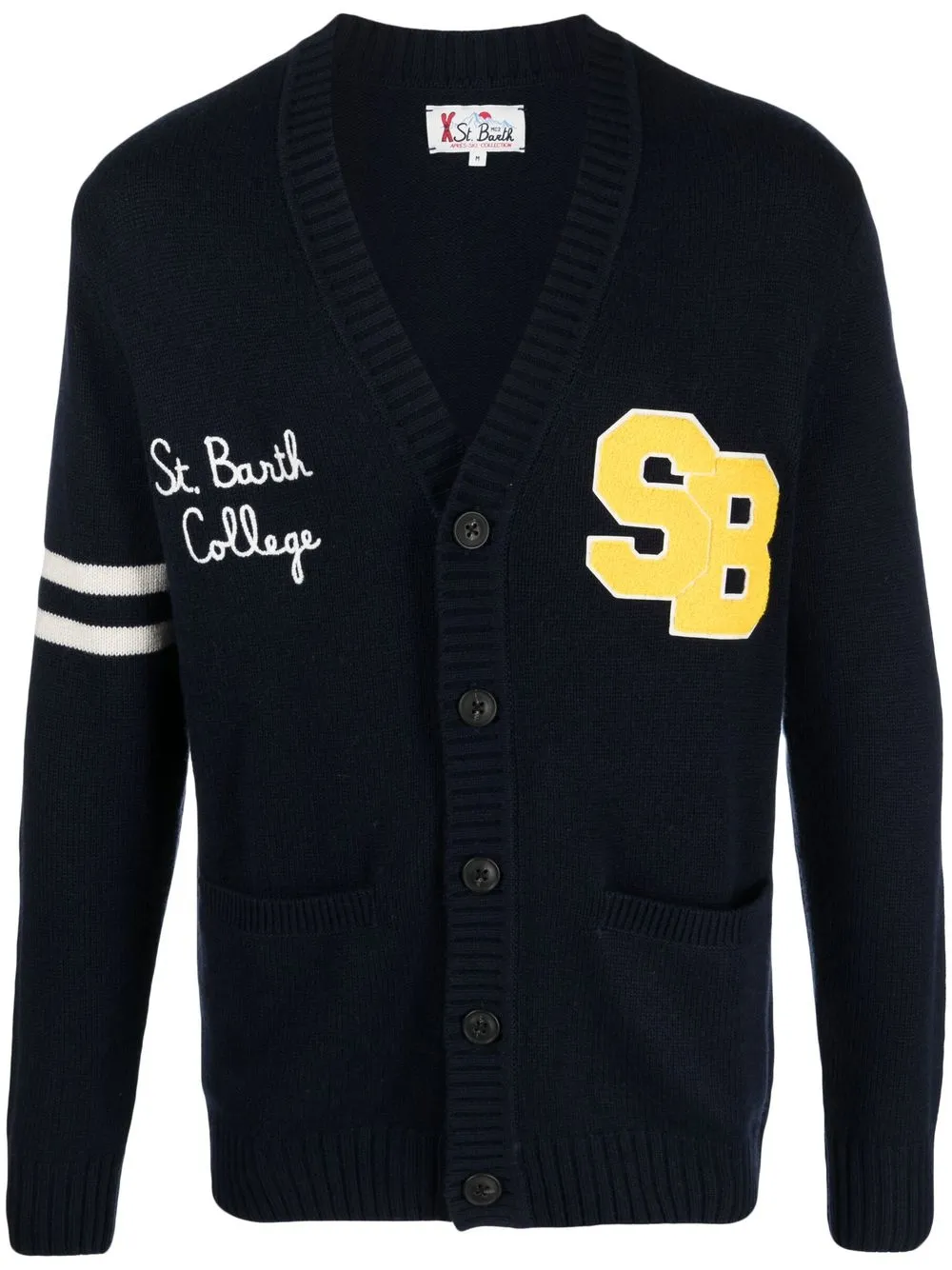 

MC2 Saint Barth varsity-style cardigan - Blue