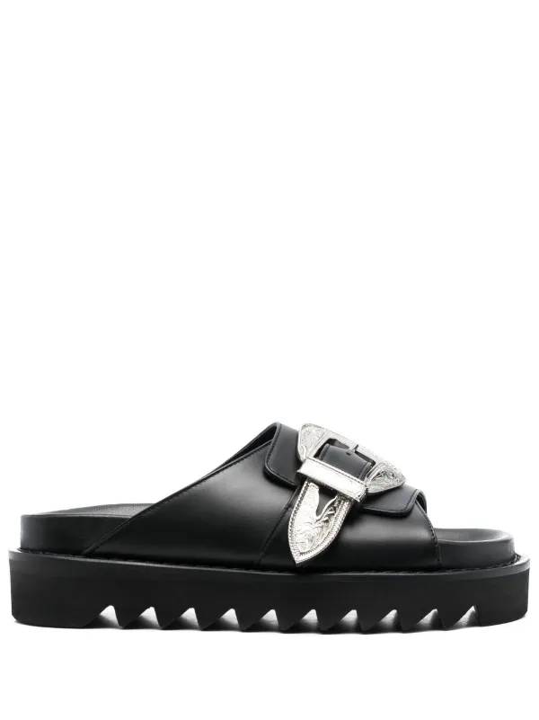 Toga Pulla Buckle Leather Sandals - Farfetch