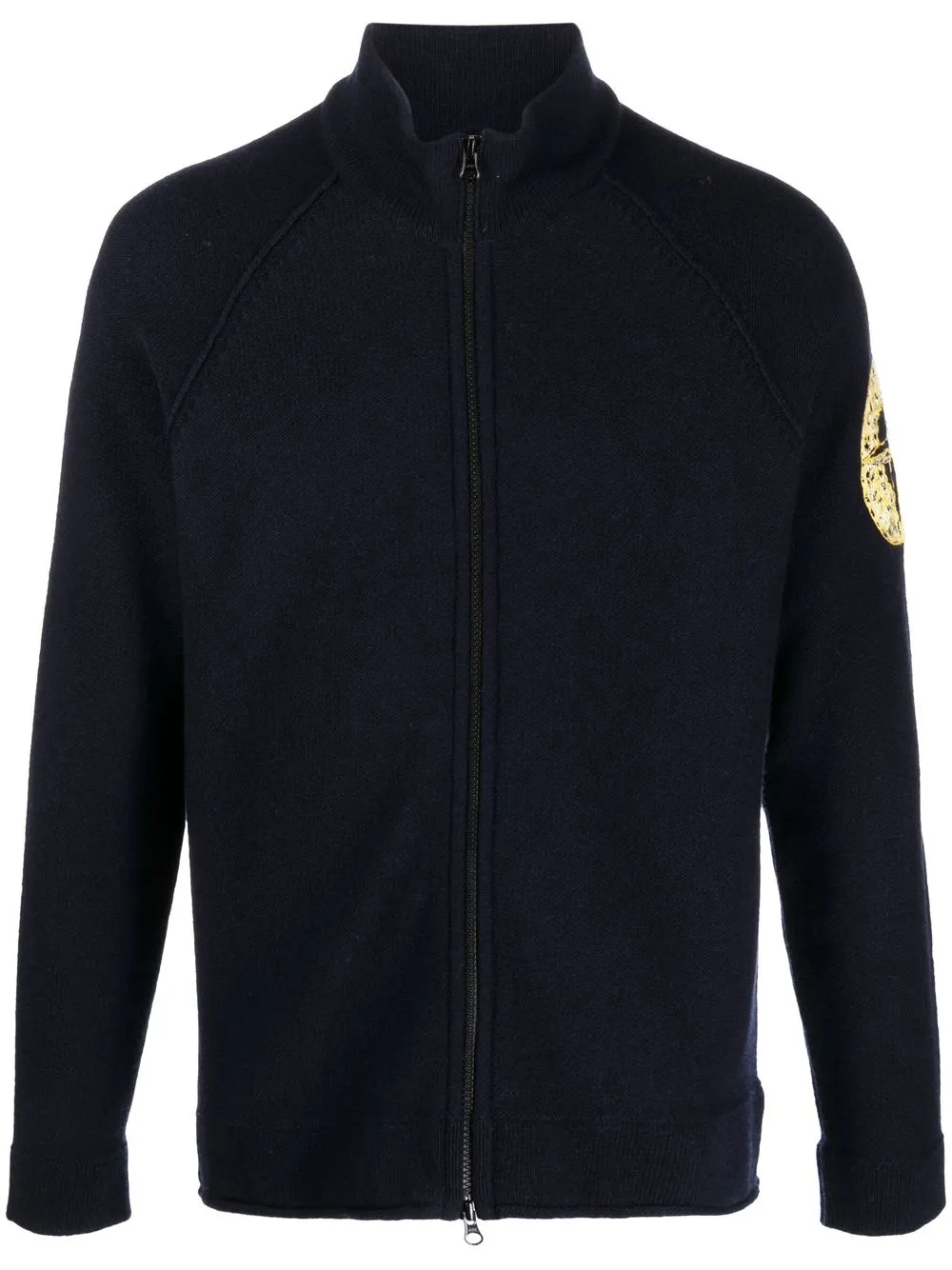 

Stone Island cárdigan con logo bordado y cierre - Azul