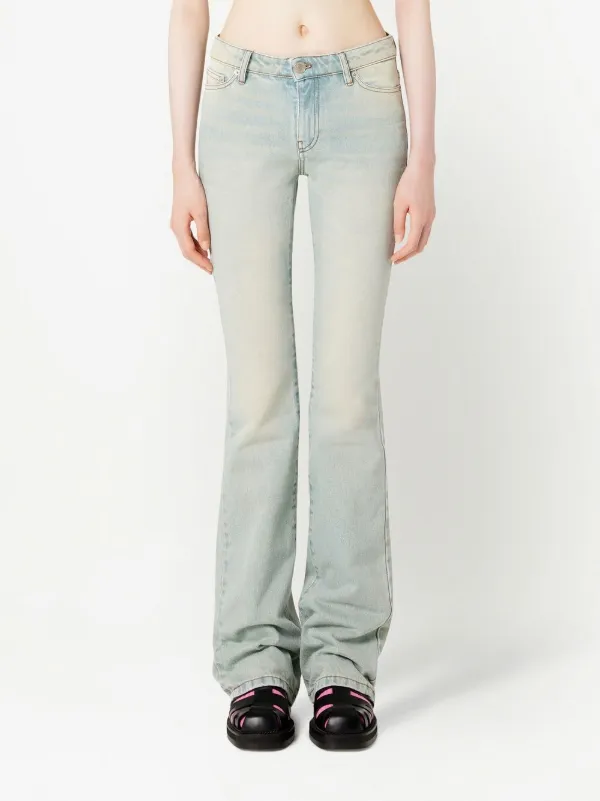 Amiページ AMI Paris low-rise Bootcut Jeans | Blue | FARFETCH CA