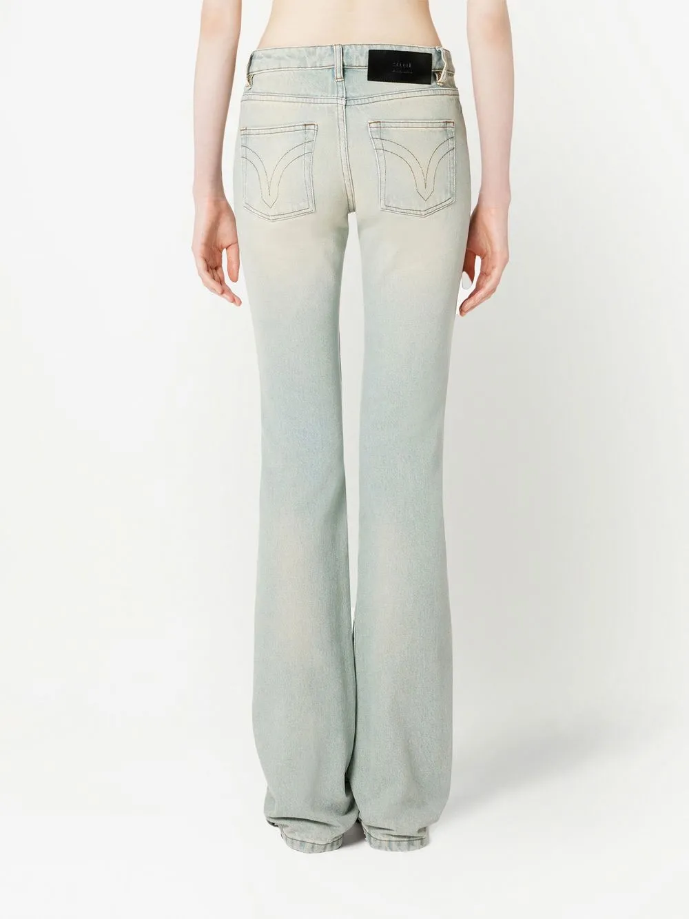 Ami Alexandre Mattiussi Low-rise Bootcut Jeans In Blue