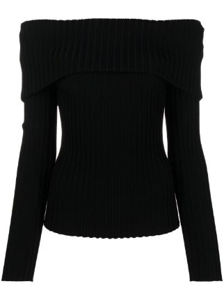 Tory Burch off-shoulder Knit Jumper | Black | FARFETCH