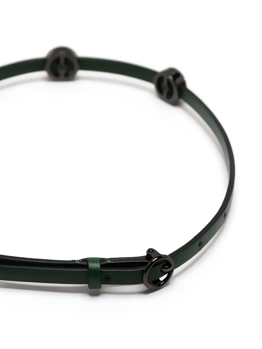 Tory Burch Logocharm Leather Bracelet In Green ModeSens