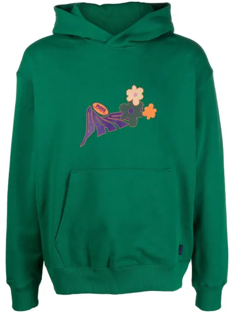PUMA logo-print cotton hoodie